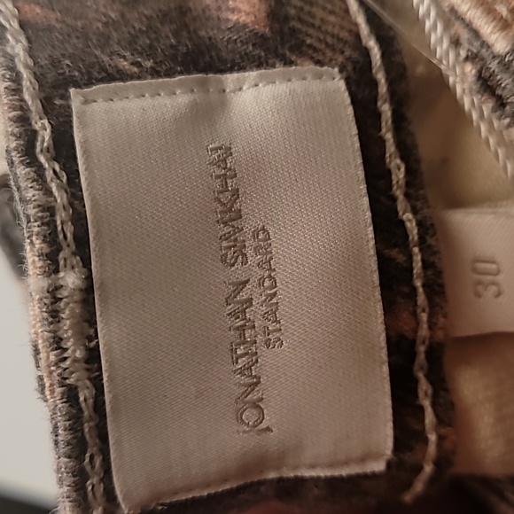 JONATHAN SIMKHAI HIGH RISE ANIMAL PRINT CROPPED JEANS BROWN SZ 30 - Picture 10 of 10